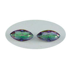 Riyogems 1PC Multi Color Mystic Quartz Faceted 11x22 mm Marquise Shape A+ Quality Gemstone