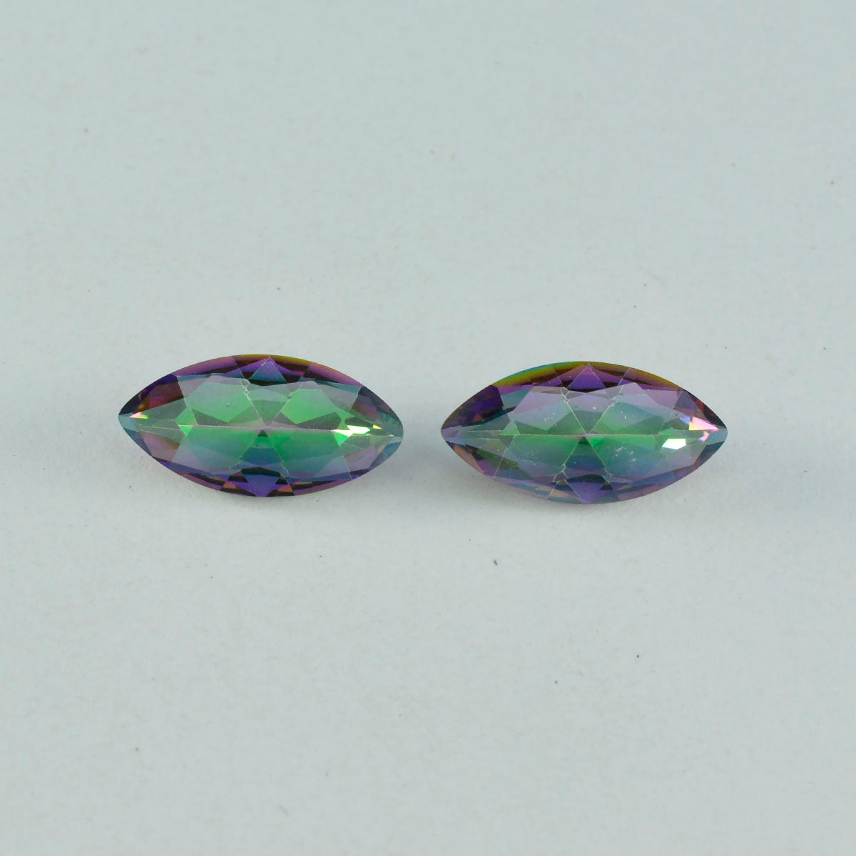 riyogems 1 шт. разноцветный мистический кварц ограненный 11x22 мм форма маркизы + качественный драгоценный камень