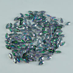 riyogems 1 шт. разноцветный мистический кварц ограненный 2x4 мм в форме маркизы сладкий качественный камень
