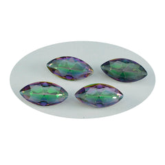 Riyogems, 1 pieza, cuarzo místico multicolor facetado, 9x18mm, forma de marquesa, gemas de calidad aa