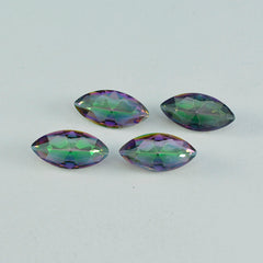 Riyogems 1PC Multi Color Mystic Quartz Faceted 9x18 mm Marquise Shape AA Quality Gems