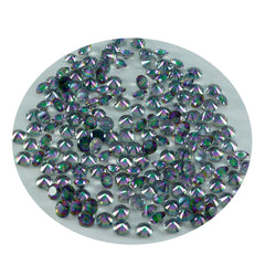 Riyogems 1PC Multi Color Mystic Quartz Faceted 3x3 mm Round Shape wonderful Quality Loose Stone