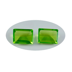 riyogems 1pz peridoto verde cz sfaccettato 10x12 mm forma ottagonale pietra sciolta di qualità eccezionale
