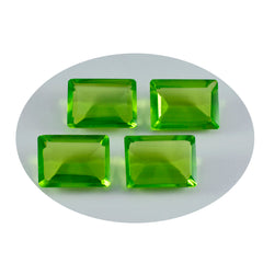Riyogems 1pc péridot vert cz facettes 12x16mm forme octogonale gemme de qualité incroyable