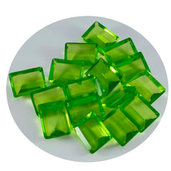 Riyogems 1PC groene peridot CZ gefacetteerde 7x9 mm achthoekige vorm prachtige kwaliteitsedelsteen