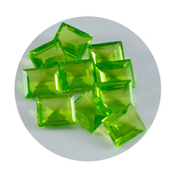 Riyogems 1PC Green Peridot CZ Faceted 8x10 mm Octagon Shape sweet Quality Loose Gem