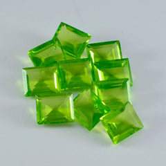 riyogems 1 st grön peridot cz fasetterad 8x10 mm oktagonform söt kvalitet lös pärla