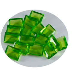 Riyogems 1pc péridot vert cz facettes 9x11mm forme octogonale superbe qualité pierres précieuses en vrac