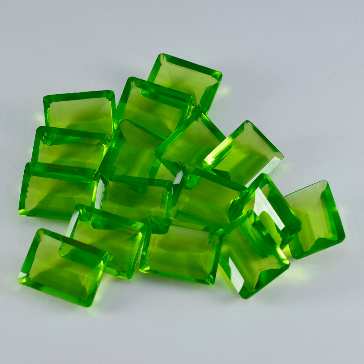 riyogems 1шт зеленый перидот cz ограненный 9x11 мм восьмиугольная форма превосходное качество россыпь драгоценных камней