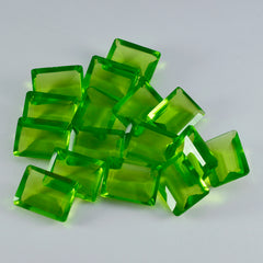 riyogems 1 st grön peridot cz fasetterad 9x11 mm oktagonform lösa ädelstenar av suverän kvalitet
