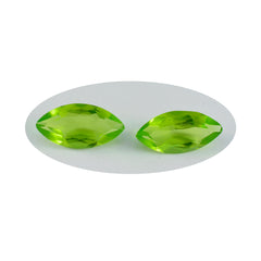Riyogems 1pc péridot vert cz facettes 10x20mm forme marquise pierre de belle qualité