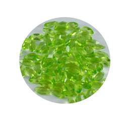 Riyogems 1pc péridot vert cz facettes 2.5x5mm forme marquise jolies pierres précieuses de qualité