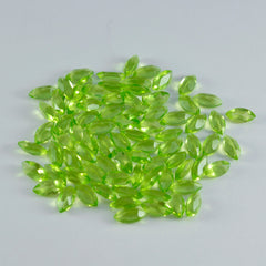 riyogems 1pz peridoto verde cz sfaccettato 2x4 mm forma marquise una pietra di qualità