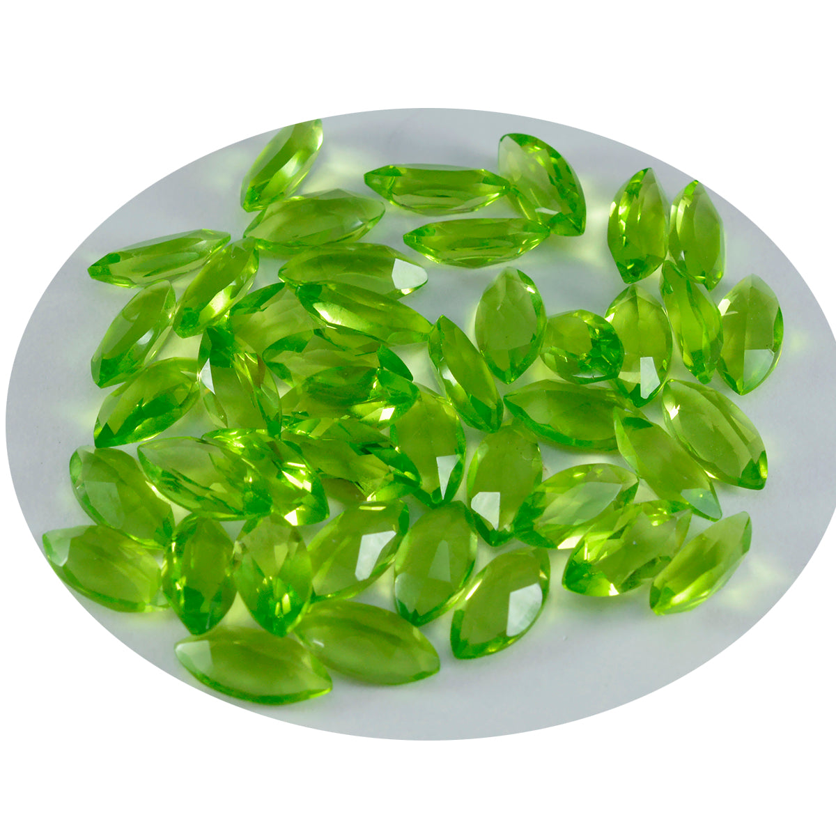 riyogems 1 st grön peridot cz facetterad 4x8 mm markis form aaa kvalitet lös pärla