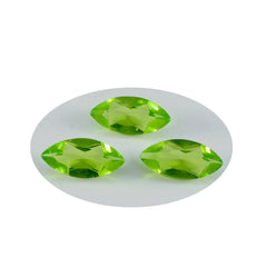 riyogems 1 st grön peridot cz facetterad 8x16 mm markis form god kvalitet pärla