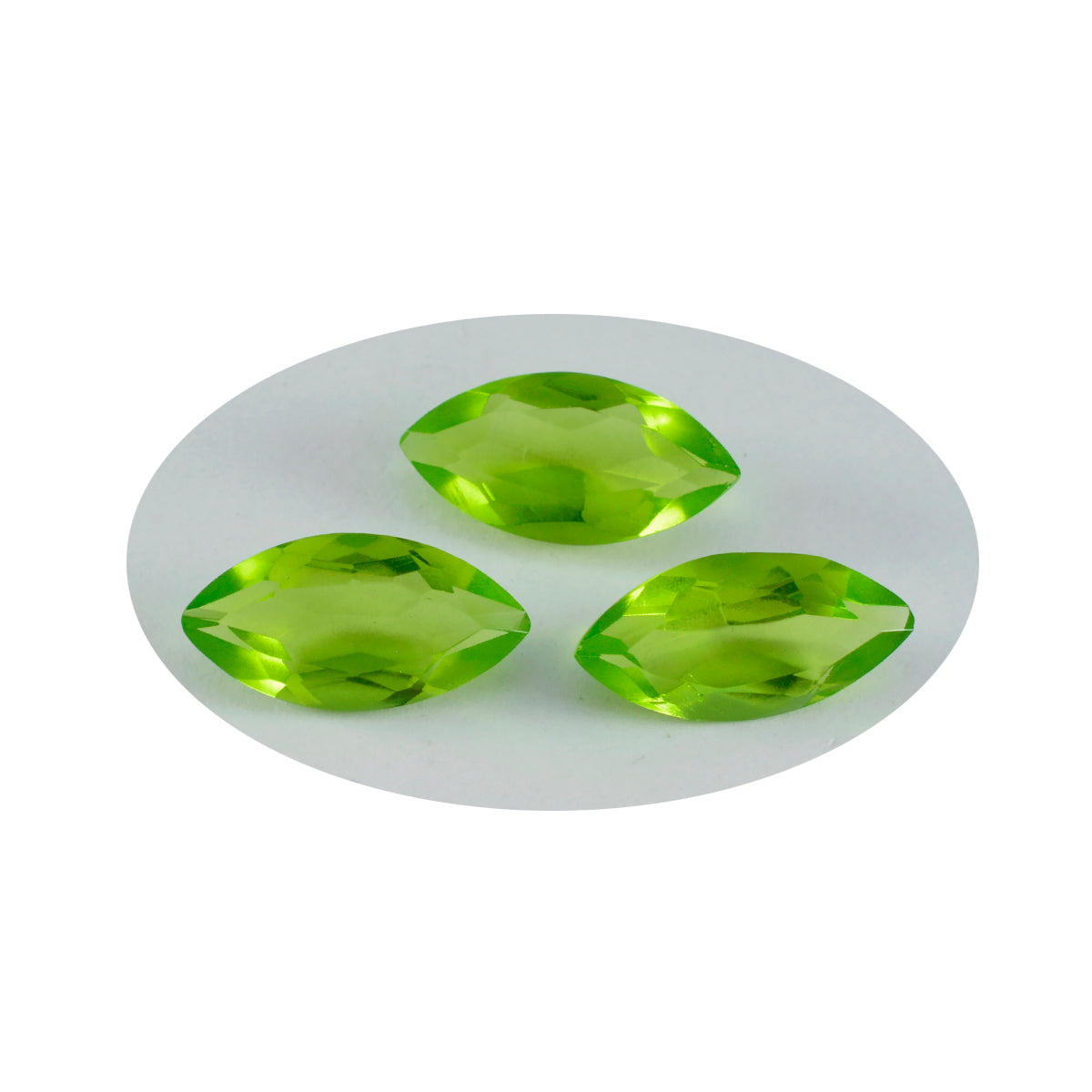 riyogems 1pz peridoto verde cz sfaccettato 9x18 mm forma marquise gemme di bella qualità