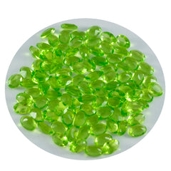 riyogems 1pc グリーン ペリドット CZ ファセット 3x5 mm 楕円形の魅力的な品質の宝石