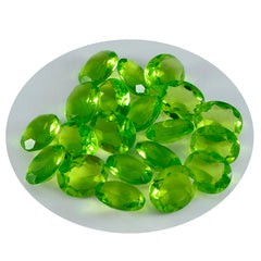 riyogems 1 st grön peridot cz facetterad 7x9 mm oval form snygg kvalitets lös ädelsten