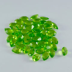 Riyogems 1pc péridot vert cz facettes 4x6mm forme de poire qualité fantastique pierre en vrac