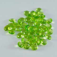 Riyogems, 1 pieza, peridoto verde cz facetado, 2x2mm, forma redonda, gemas sueltas de increíble calidad