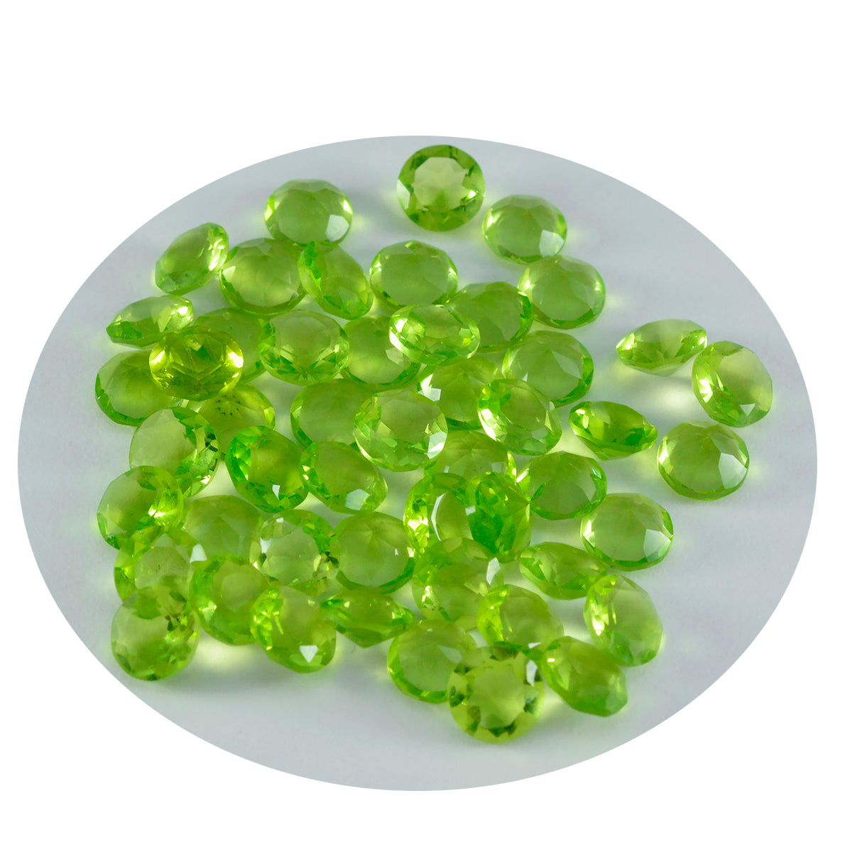 riyogems 1 шт. зеленый перидот cz граненый 3x3 мм круглая форма милый качественный свободный камень