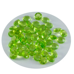riyogems 1 st grön peridot cz facetterad 3x3 mm rund form söt kvalitet lös sten