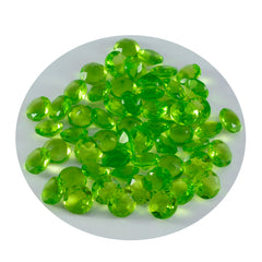 riyogems 1 pieza de peridoto verde cz facetado 4x4 mm forma redonda una piedra preciosa suelta de calidad