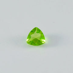 riyogems 1 шт. зеленый перидот cz граненый 15x15 мм форма триллиона драгоценный камень хорошего качества