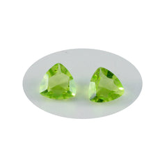 Riyogems 1pc péridot vert cz facettes 9x9mm forme trillion aa qualité pierres précieuses en vrac