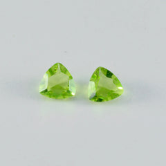 Riyogems 1pc péridot vert cz facettes 9x9mm forme trillion aa qualité pierres précieuses en vrac