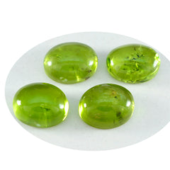 Riyogems 1 pieza cabujón de peridoto verde 10x14 mm forma ovalada piedra de maravillosa calidad