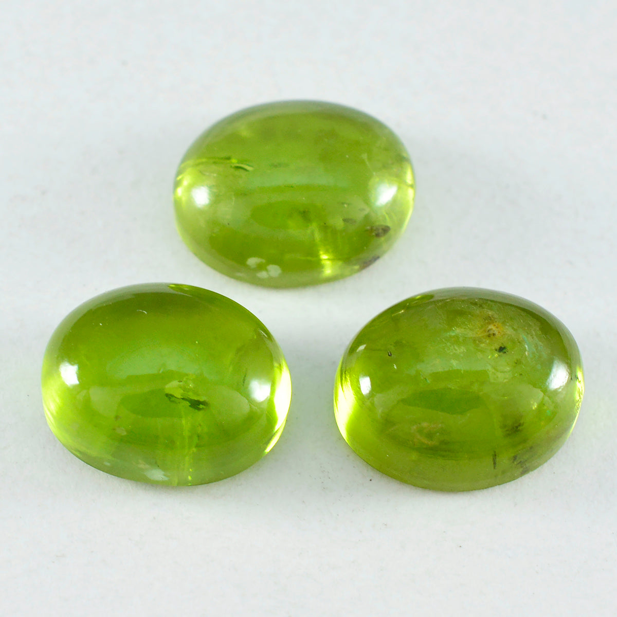 Riyogems 1PC Green Peridot Cabochon 12x16 mm Oval Shape sweet Quality Gemstone