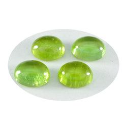 Riyogems 1 Stück grüner Peridot-Cabochon, 4 x 6 mm, ovale Form, hübscher Qualitäts-Edelstein