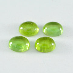 Riyogems 1PC Green Peridot Cabochon 4x6 mm Oval Shape pretty Quality Gemstone
