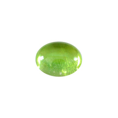 Riyogems 1PC Green Peridot Cabochon 6x8 mm Oval Shape lovely Quality Loose Gems