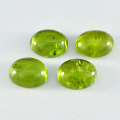 riyogems 1pc green peridot cabochon 7x9 mm oval shape handsome quality loose stone