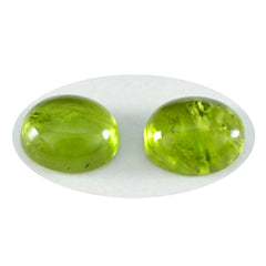 Riyogems 1PC Green Peridot Cabochon 8x10 mm Oval Shape great Quality Loose Gemstone