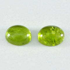 Riyogems 1PC groene peridot cabochon 8x10 mm ovale vorm geweldige kwaliteit losse edelsteen