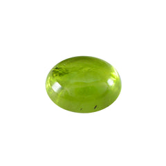 Riyogems 1 Stück grüner Peridot-Cabochon, 9 x 11 mm, ovale Form, Edelstein von fantastischer Qualität
