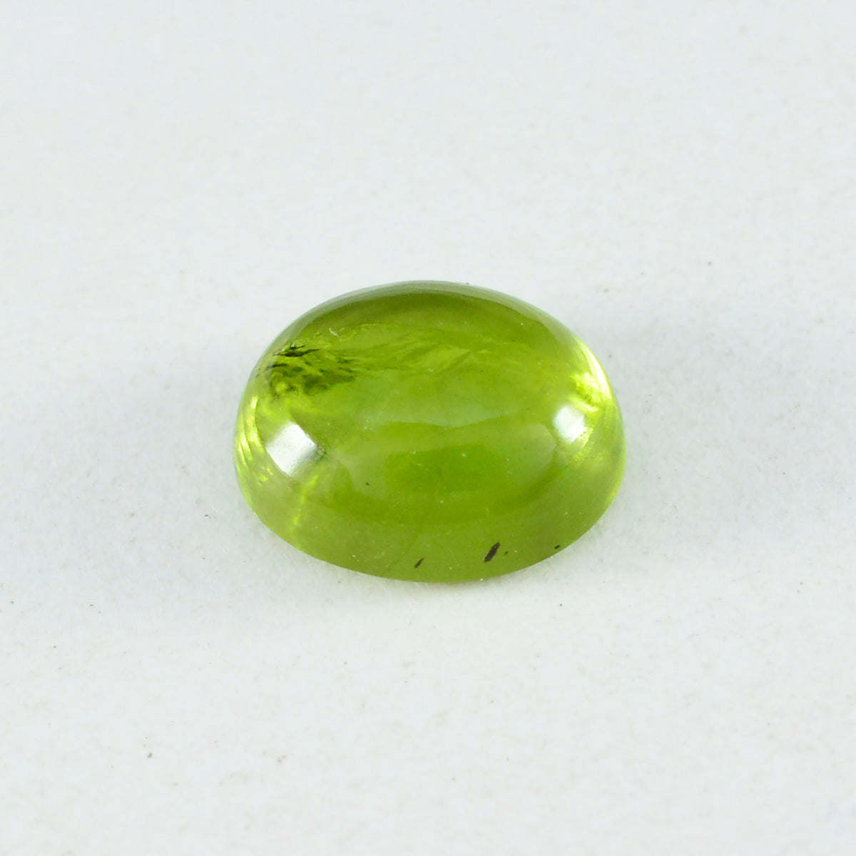 riyogems 1pc グリーン ペリドット カボション 9x11 mm 楕円形の素晴らしい品質の宝石