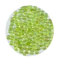 Riyogems 1 pieza cabujón de peridoto verde 3x3 mm forma redonda piedra de calidad aa