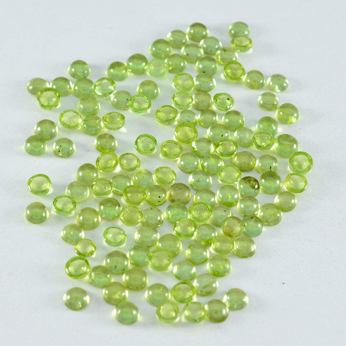 riyogems 1шт зеленый перидот кабошон 3х3 мм круглая форма качественный камень