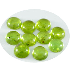 riyogems 1шт зеленый перидот кабошон 7x7 мм круглая форма качество A1 свободный камень