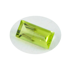 Riyogems 1PC Real Green Peridot Faceted 8x16 mm  Baguette Shape handsome Quality Gemstone