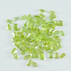 Riyogems 1PC Genuine Green Peridot Faceted 3X5 mm Octagon Shape handsome Quality Stone