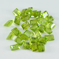 riyogems 1 шт. натуральный зеленый перидот ограненный 4x6 мм восьмиугольная форма, драгоценный камень отличного качества