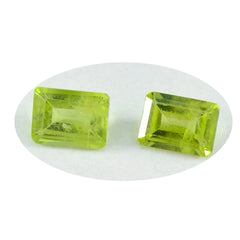 riyogems 1 pz genuino peridoto verde sfaccettato 6x8 mm forma ottagonale gemme sciolte di qualità sorprendente