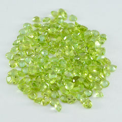 riyogems 1pc natural green peridot faceted 4x4 mm heart shape awesome quality gems