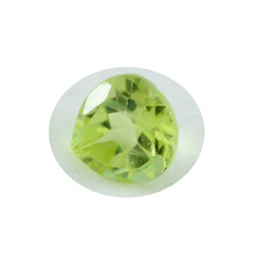 Riyogems, 1 pieza, peridoto verde natural facetado, 7x7mm, forma de corazón, Gema suelta de buena calidad
