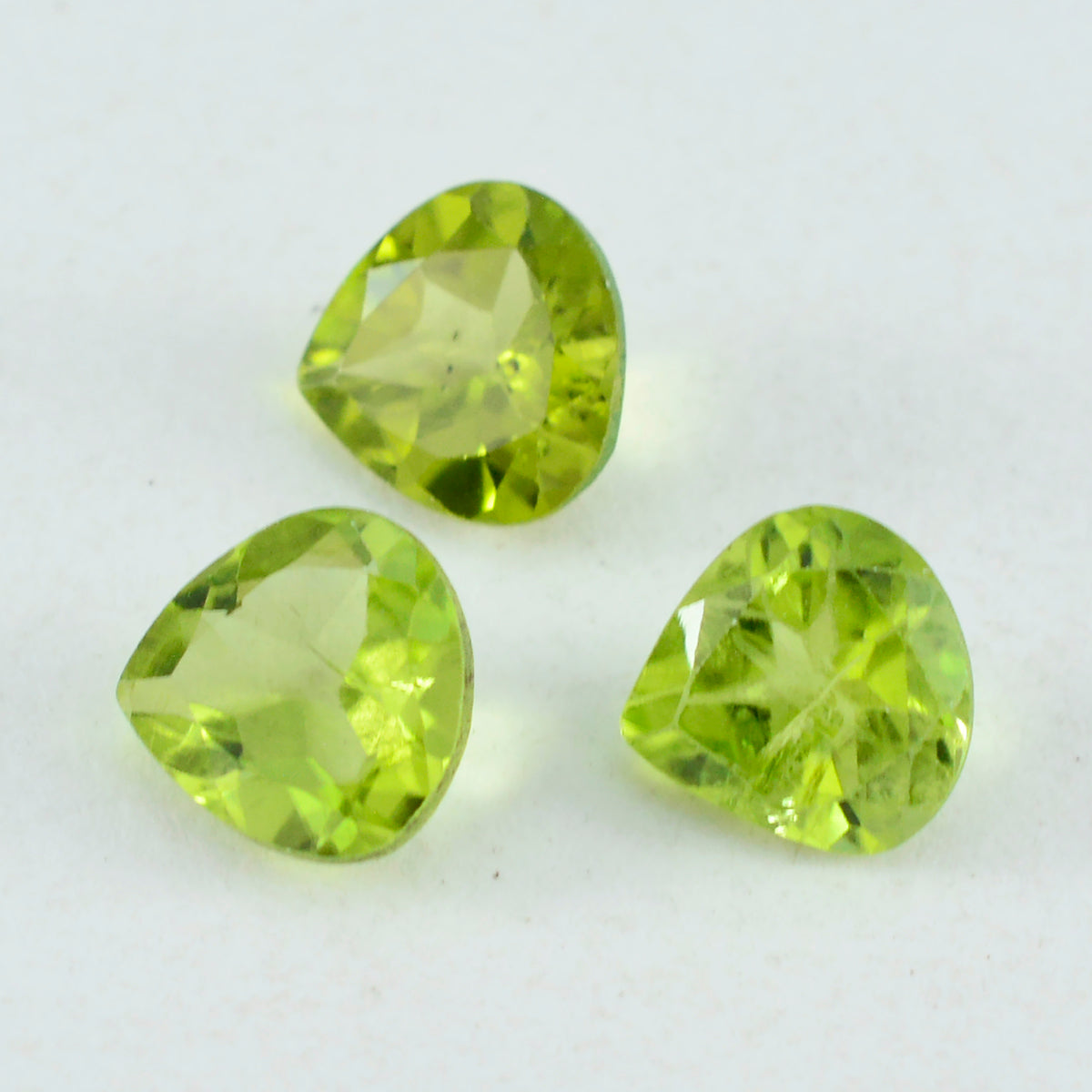 riyogems 1pc genuine green peridot faceted 9x9 mm heart shape aa quality loose stone